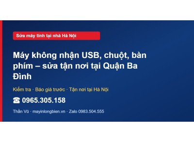 Máy không nhận USB, chuột, bàn phím – sửa tận nơi tại Quậ…