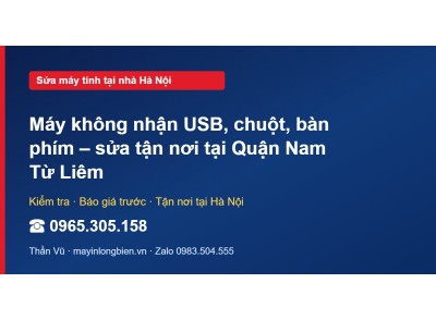 Máy không nhận USB, chuột, bàn phím – sửa tận nơi tại Quậ…