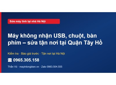Máy không nhận USB, chuột, bàn phím – sửa tận nơi tại Quậ…
