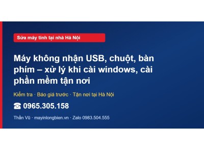 Máy không nhận USB, chuột, bàn phím – xử lý khi cài windo…