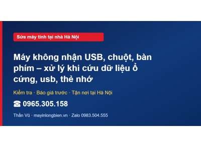 Máy không nhận USB, chuột, bàn phím – xử lý khi cứu dữ li…