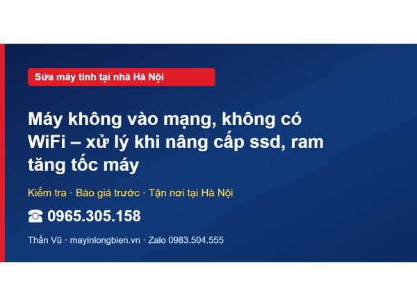 Máy không vào mạng, không có WiFi – xử lý khi nâng cấp ss…