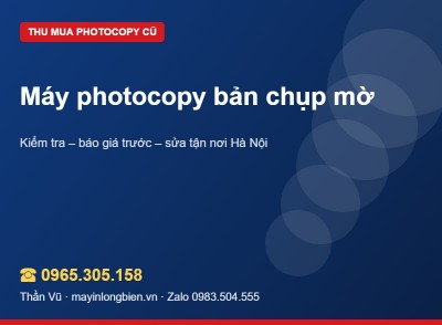 Máy photocopy chụp mờ, sọc đen: bán có mất giá? | Thần Vũ