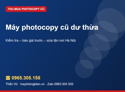Bán hay cho thuê máy photocopy cũ dư thừa? | Thần Vũ
