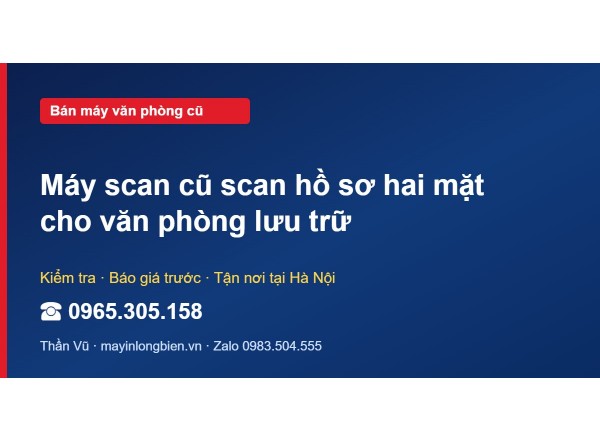 Máy scan cũ scan hồ sơ hai mặt cho văn phòng lưu trữ