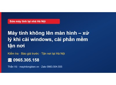 Máy tính không lên màn hình – xử lý khi cài windows, cài …