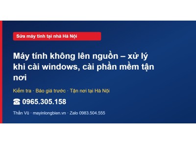 Máy tính không lên nguồn – xử lý khi cài windows, cài phầ…