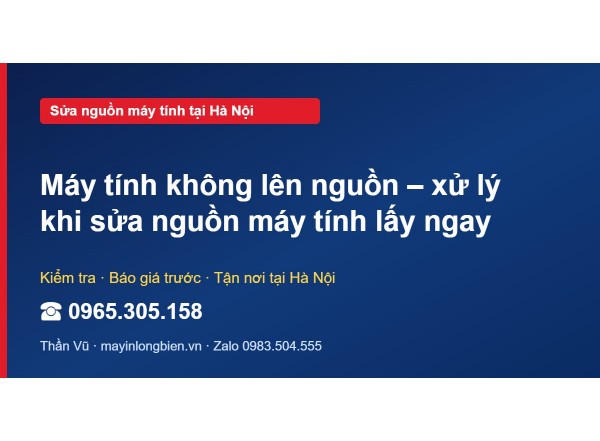 Máy tính không lên nguồn – xử lý khi sửa nguồn máy tính l…