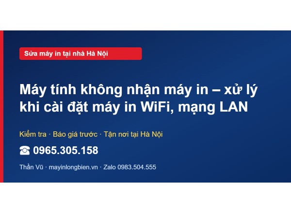 Máy tính không nhận máy in – xử lý khi cài đặt máy in WiF…