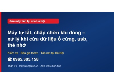 Máy tự tắt, chập chờn khi dùng – xử lý khi cứu dữ liệu ổ …