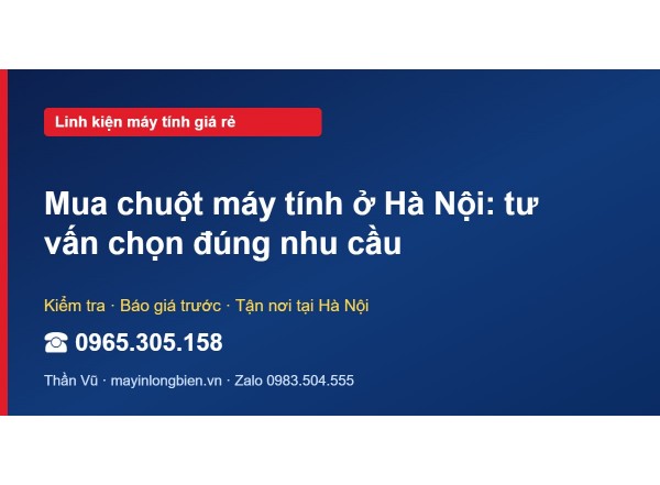 Mua chuột máy tính ở Hà Nội: tư vấn chọn đúng nhu cầu