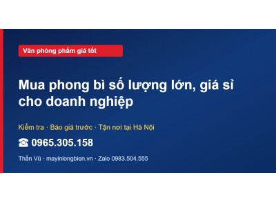 Mua phong bì số lượng lớn, giá sỉ cho doanh nghiệp