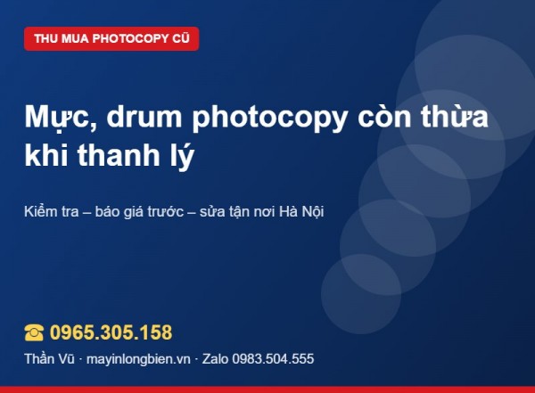 Mực photocopy thừa khi thanh lý máy: xử lý ra sao | Thần Vũ