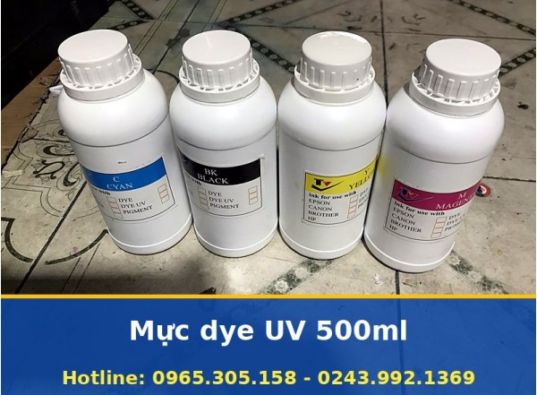 Mực Dye UV 500ml Cho Máy In Phun Màu Đúng Loại, Rõ Nguồn Gốc