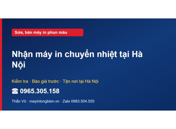 Nhận máy in chuyển nhiệt tại Hà Nội