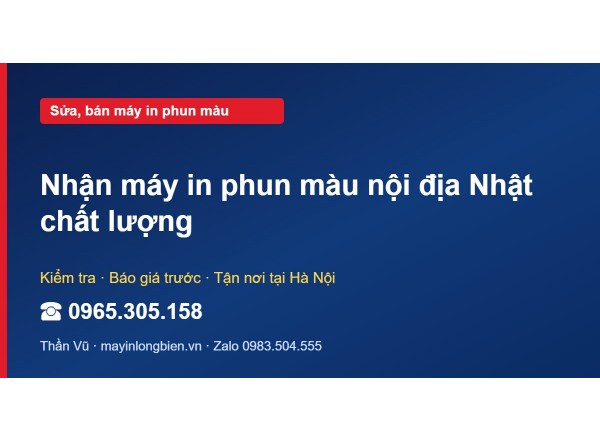 Nhận máy in phun màu nội địa Nhật chất lượng