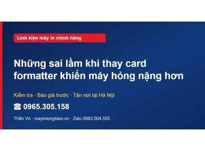 Những sai lầm khi thay card formatter khiến máy hỏng nặng…