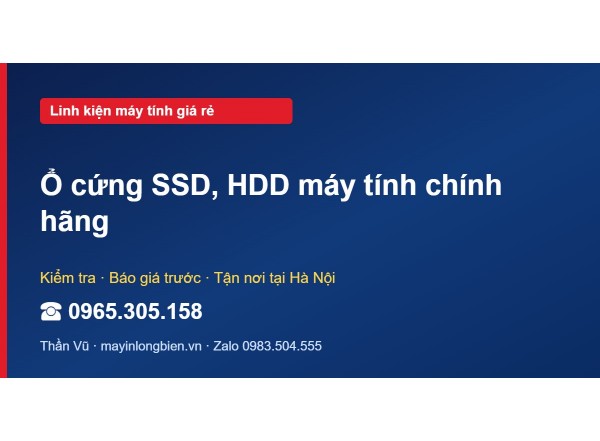 Ổ cứng SSD, HDD máy tính chính hãng