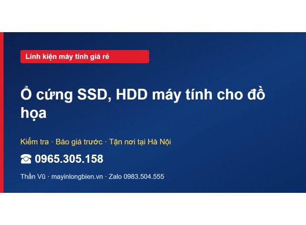 Ổ cứng SSD, HDD máy tính cho đồ họa
