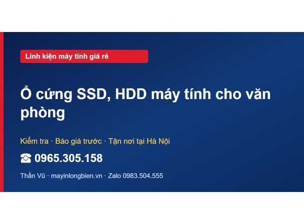 Ổ cứng SSD, HDD máy tính cho văn phòng