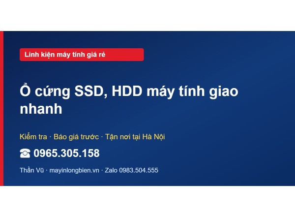 Ổ cứng SSD, HDD máy tính giao nhanh