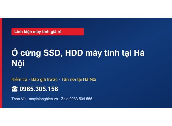 Ổ cứng SSD, HDD máy tính tại Hà Nội