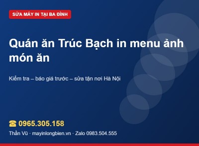Máy in menu quán ăn bị ám màu, món ăn kém hấp dẫn