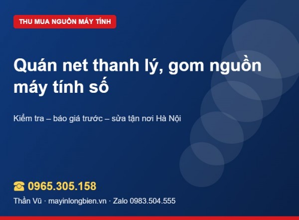 Quán net thanh lý nguồn máy tính số lượng | Thần Vũ