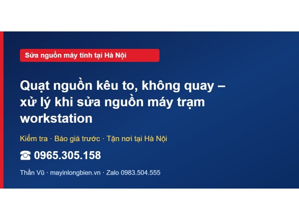 Quạt nguồn kêu to, không quay – xử lý khi sửa nguồn máy t…