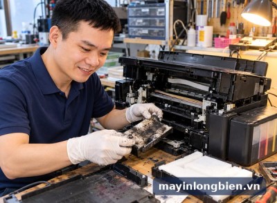 Epson L3250, L300 đầy mực thải: reset hay thay bông thải?
