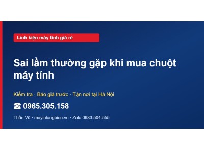 Sai lầm thường gặp khi mua chuột máy tính