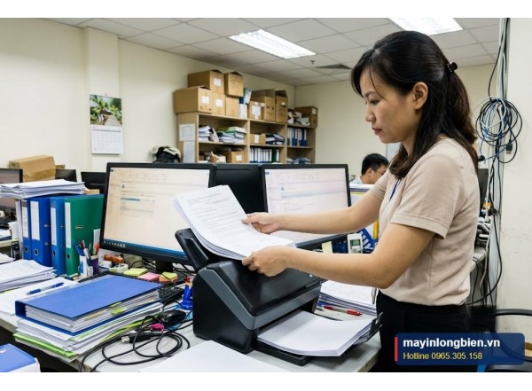Cách Scan Nhiều Trang Thành Một File PDF Trên Máy Scan, Photocopy