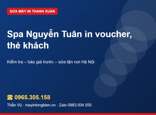 Máy in spa in voucher bị lem, phai màu | Thần Vũ