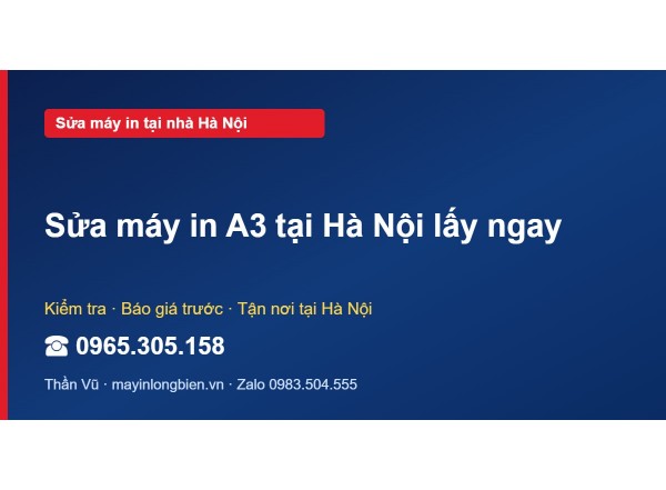 Sửa máy in A3 tại Hà Nội lấy ngay