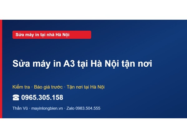 Sửa máy in A3 tại Hà Nội tận nơi