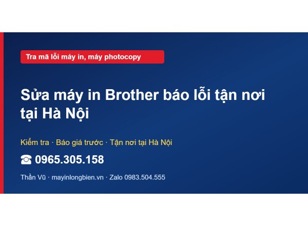Sửa máy in Brother báo lỗi tận nơi tại Hà Nội