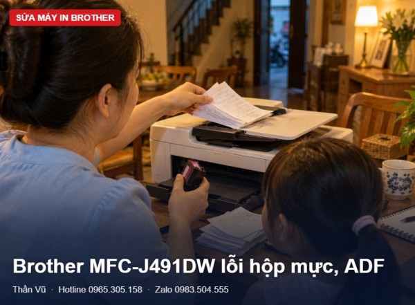 Sửa máy in Brother MFC-J491DW, J497DW | Thần Vũ