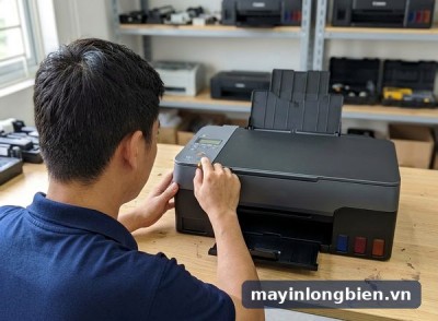Sửa Canon G1020, G2020 tại nhà Hà Nội: nháy đèn cam, in sọc