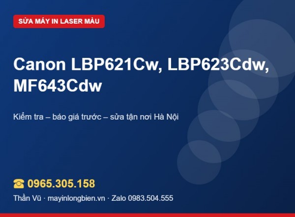 Sửa máy in Canon LBP623Cdw, MF643Cdw | Thần Vũ