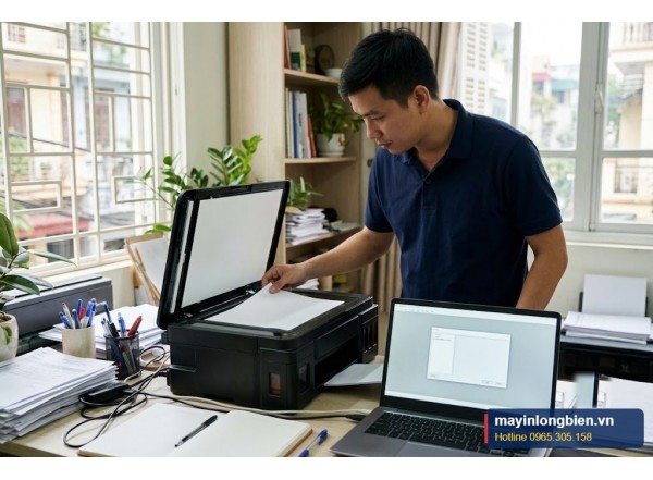Sửa máy in Epson L405 lỗi scan, in sọc | Thần Vũ