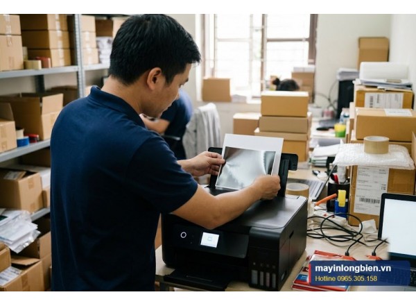 Sửa máy in Epson L455, L485 in ảnh, kéo giấy | Thần Vũ