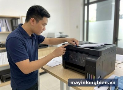 Epson L5290 lỗi ADF kéo đôi, scan nghiêng: làm sạch lô ADF