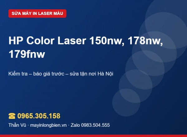 Sửa máy in HP 150nw, 178nw, 179fnw | Thần Vũ