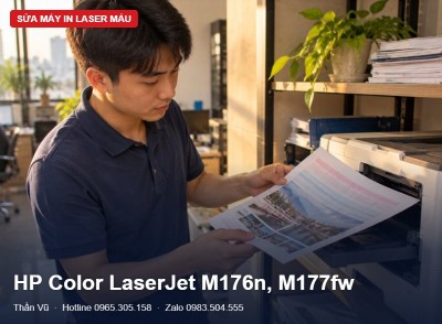 Sửa máy in HP M176n, M177fw: thay drum | Thần Vũ