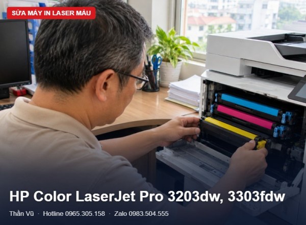 Sửa máy in HP 3203dw, 3303fdw tại Hà Nội | Thần Vũ