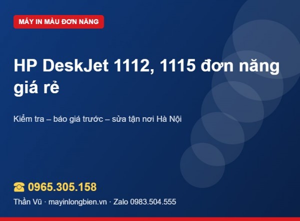 Sửa máy in HP DeskJet 1115, 1112 tại Hà Nội | Thần Vũ