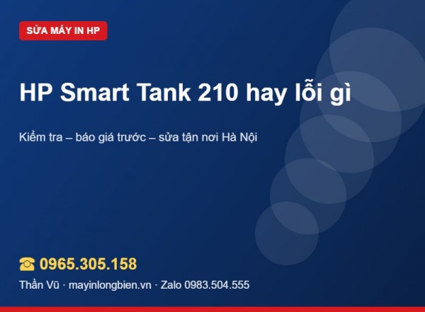 Sửa máy in HP Smart Tank 210 tại Hà Nội | Thần Vũ