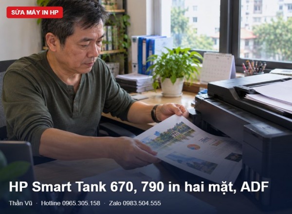 Sửa máy in HP Smart Tank 790, 670 | Thần Vũ