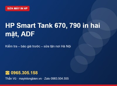 Sửa máy in HP Smart Tank 790, 670 | Thần Vũ