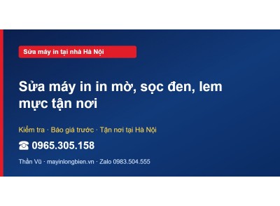Sửa máy in in mờ, sọc đen, lem mực tận nơi